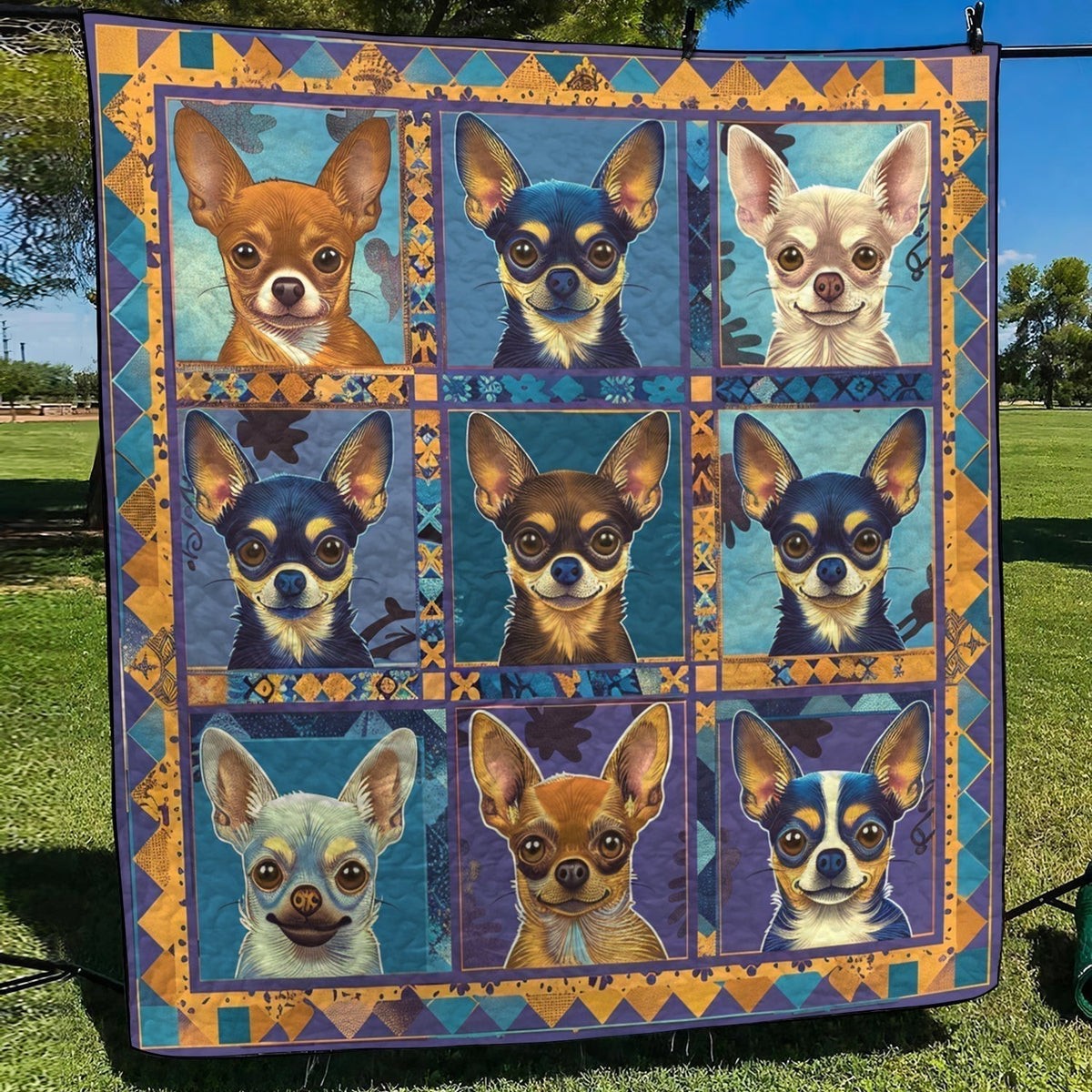 Taiteellinen Chihuahua-peitto