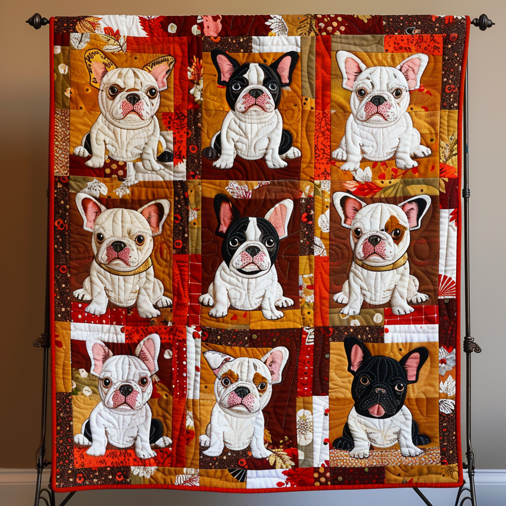 Syksyn Ranskalainen Bulldog-tyyny