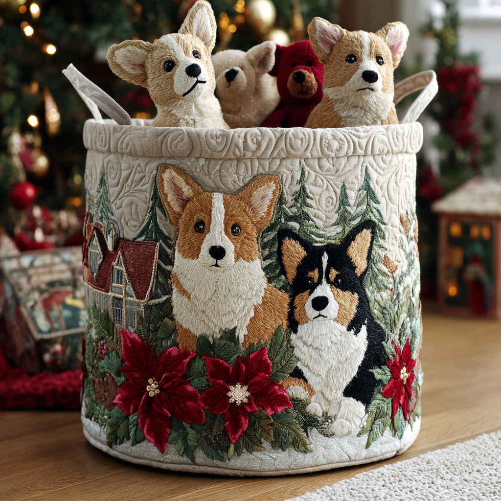 Joulun Corgi Ilo Pyykkikori