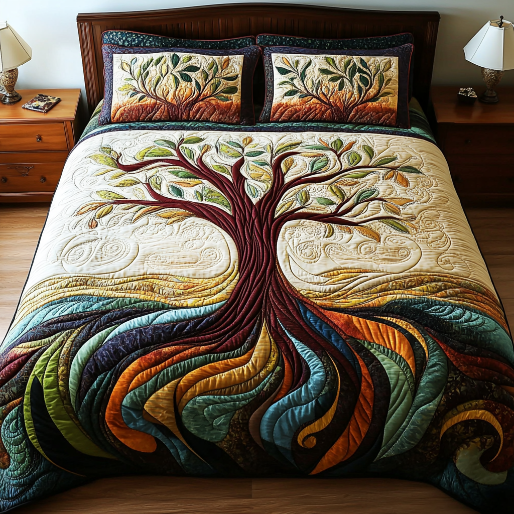 Serenity Tree 3-osainen vuodevaatesetti