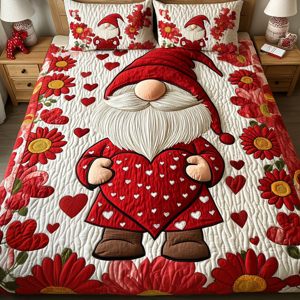 Valen Gnome Love 3-osainen vuodevaatesetti