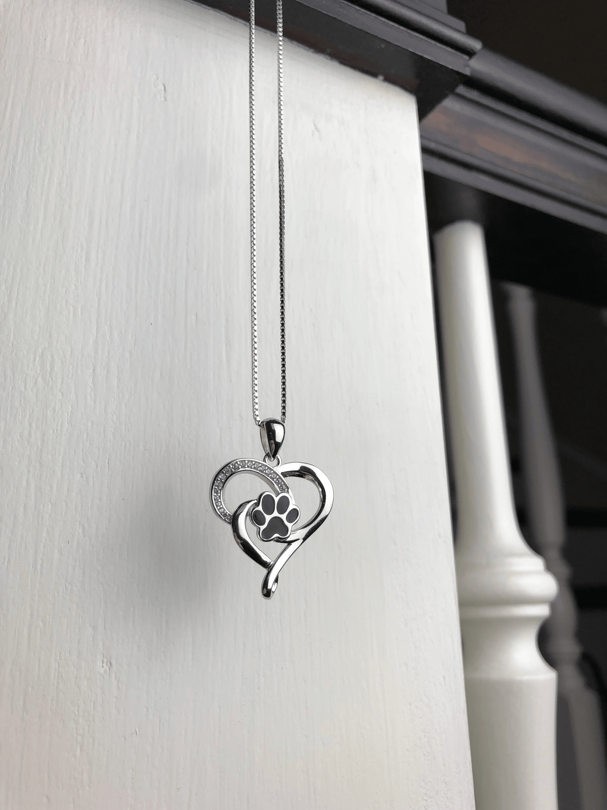 Ruostumattomasta teräksestä valmistettu Infinity Heart & Paw kaulakoru naisille