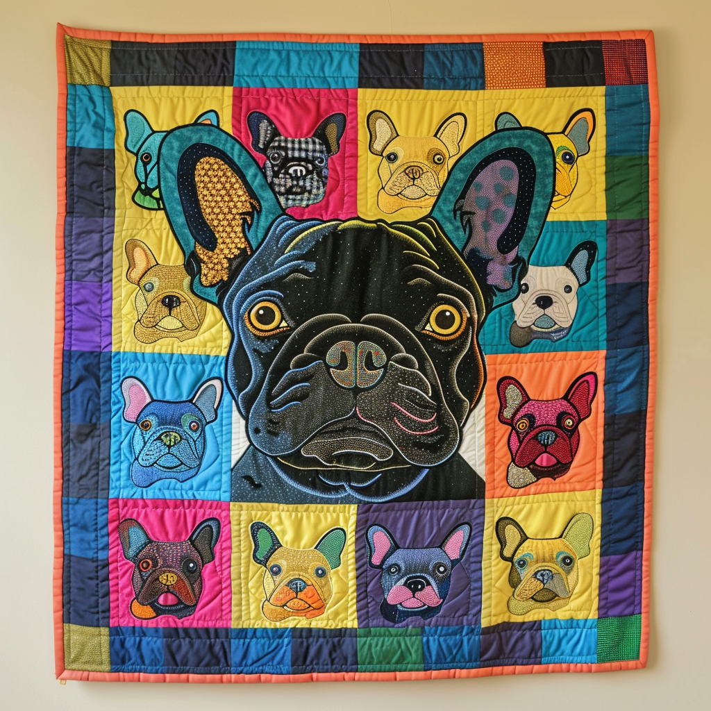 Söpö Ranskalainen Bulldog- Peitto